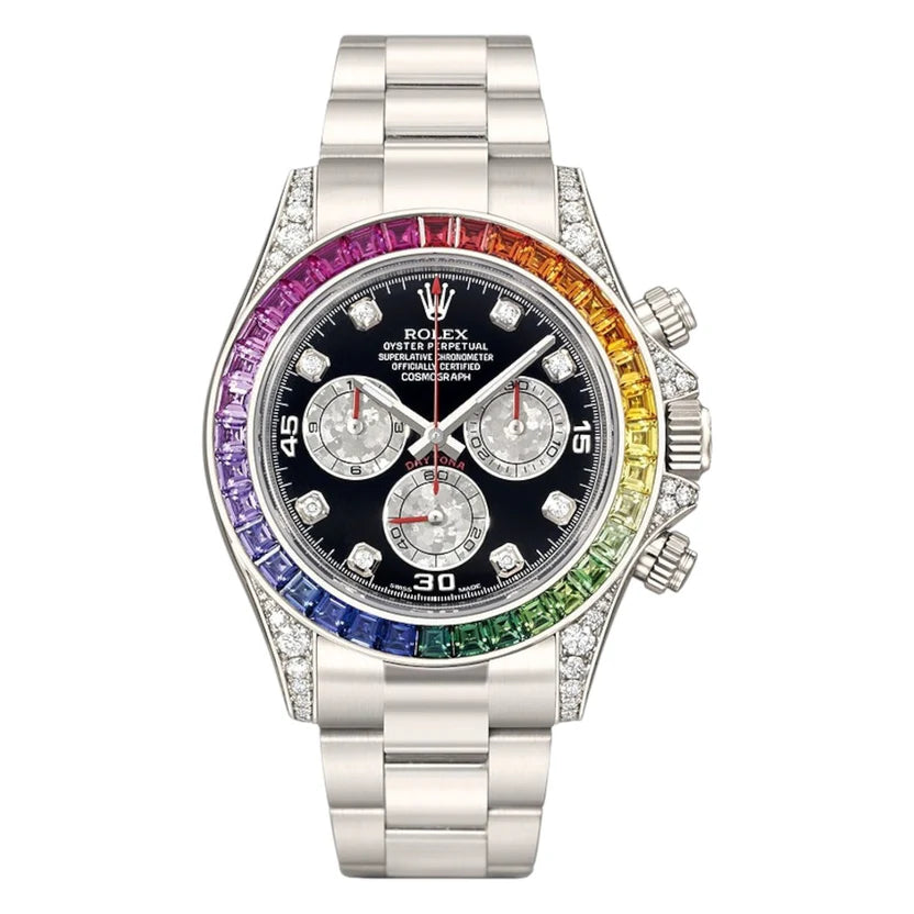 RLX - Rainbow Chronograph - Daytona Black Dial Men's Watch - R-00011