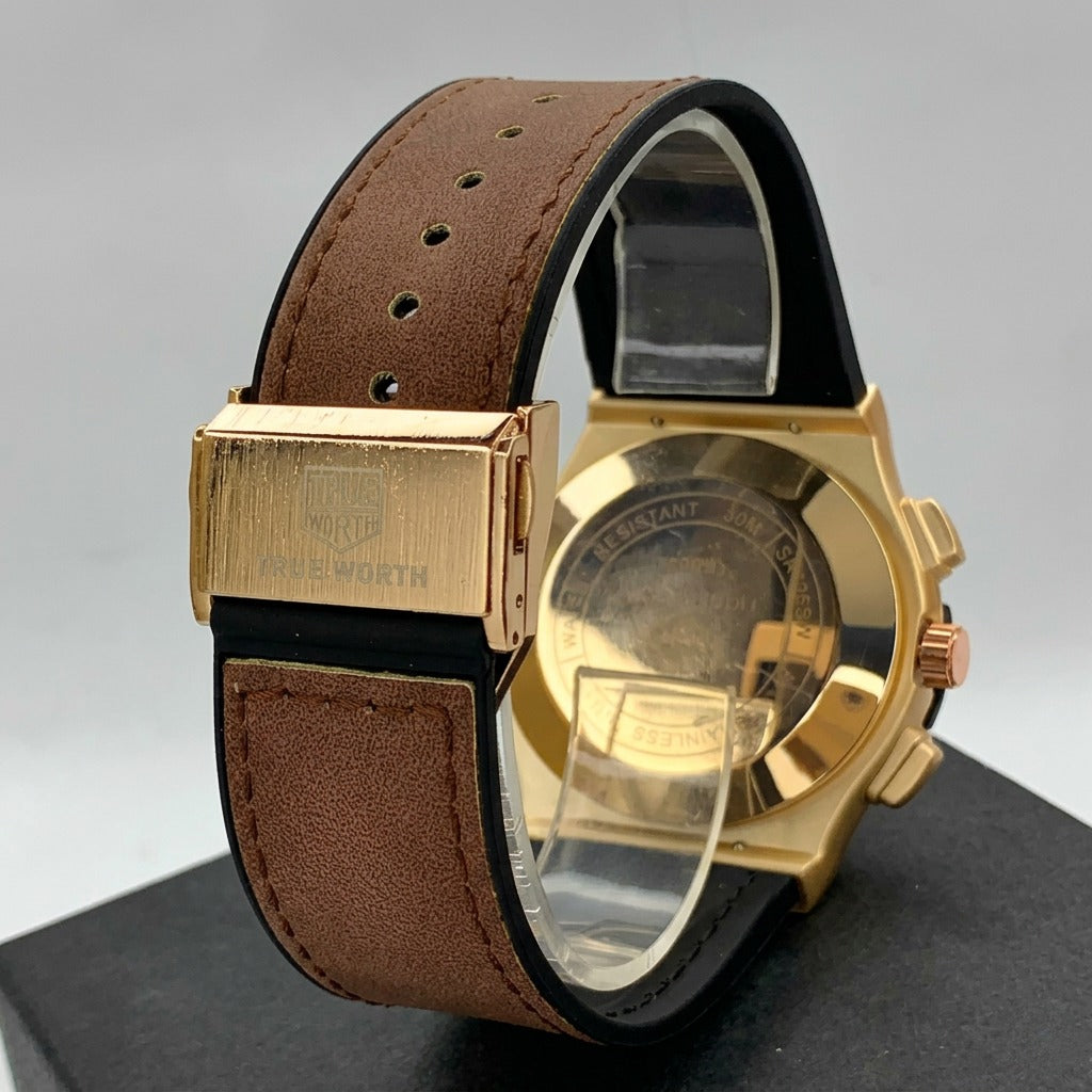 TRUE WROTH - Leather Strap - Men's Watch - H-0004