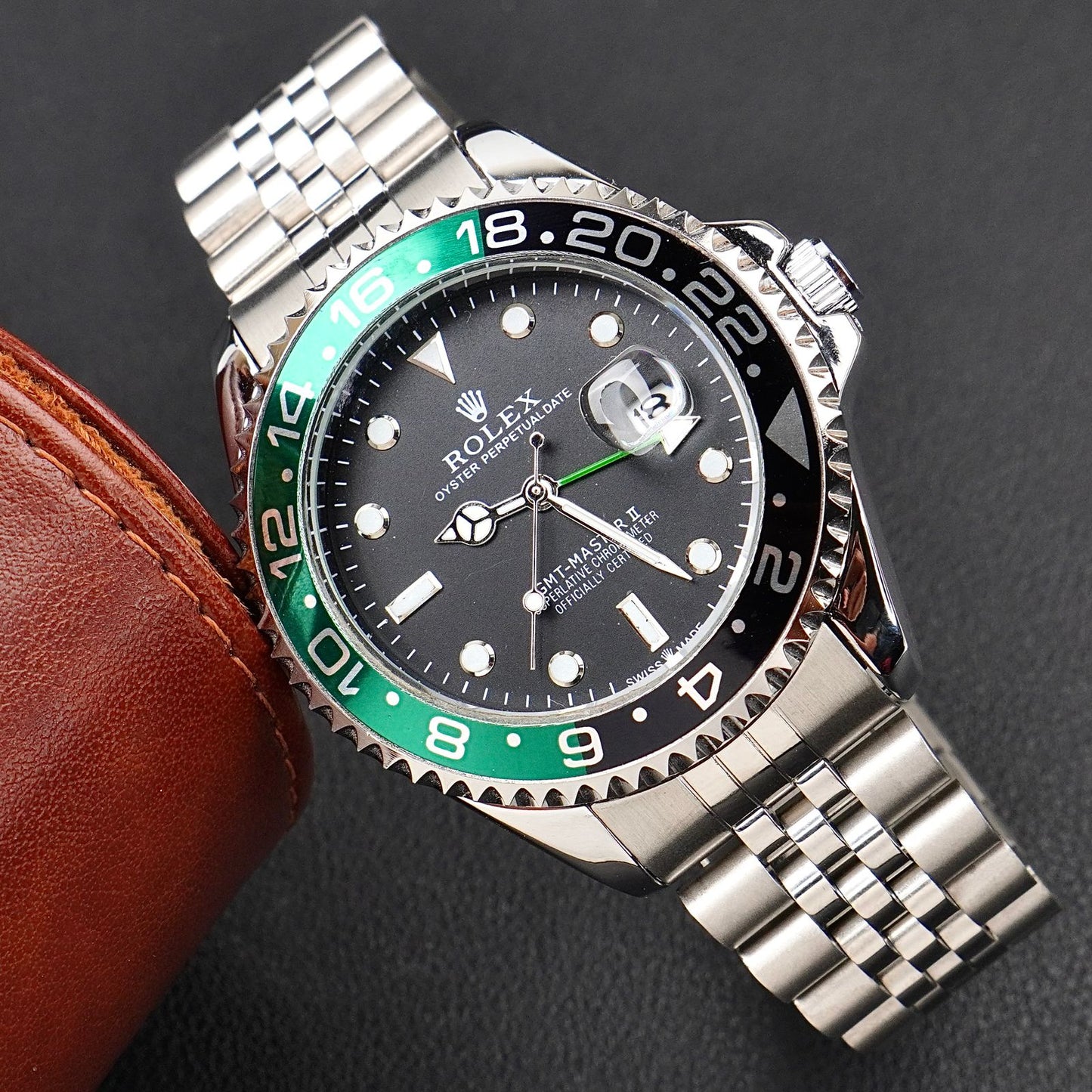 RLX-Premium Quality Watch-Stainless Steel Green/Black