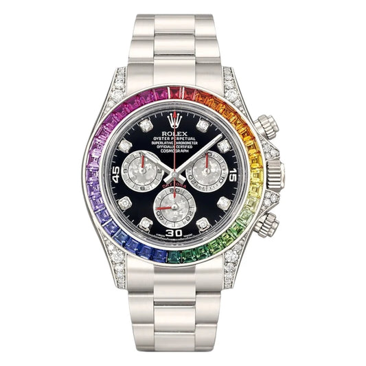 RLX -  Rainbow Chronograph -  Daytona Black Dial Men's Watch - R-00011